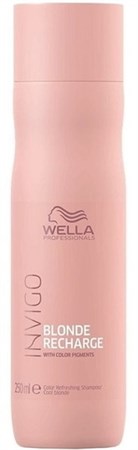 Wella Professionals INVIGO Blonde Recharge Refreshing Shampoo - Шампунь нейтрализатор желтизны для холодных светлых оттенков 250мл - фото 6757