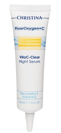Christina FluorOxygen +C Vita C Clear Night Serum - Сыворотка ночная осветляющая 30мл - фото 7266