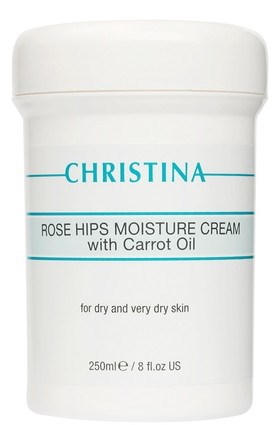Christina Rose Hips Moisture Cream with Carrot Oil for dry and very dry skin – Увлажняющий крем с маслом моркови для сухой и очень сухой кожи «Шиповник» 250мл - фото 7395