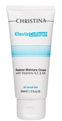 Elastin Collagen Azulene Moisture Cream with Vitamins A, E & HA for normal skin – Увлажняющий крем с витаминами A, E и гиалуроновой кислотой для нормальной кожи «Эластин, коллаген, азулен» 60мл - фото 7402