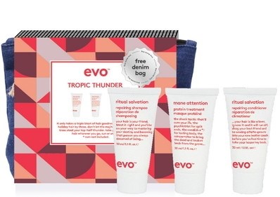 EVO Tropic Thunder repair travel set - Набор восстановление для волос "Гром в Раю" 30 + 30 + 30мл - фото 7577
