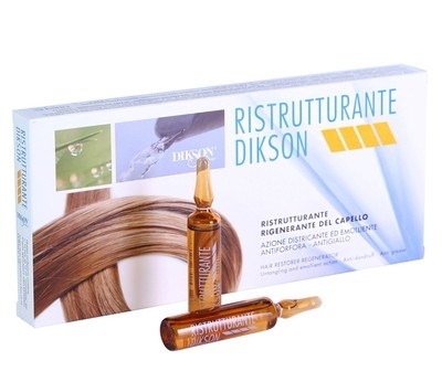 DIKSON AMPOULE RISTRUTTURANTE - Восстанавливающий комплекс мгновенного действия для очень поврежденных волос 12 х 12мл - фото 7604