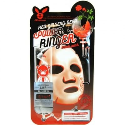 Elizavecca Deep Power Ring Mask Pack Red Ginseng - Тканевая маска с женьшенью - фото 8337