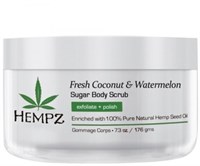 Hempz Fresh Coconut & Watermelon Sugar Body Scrub - Скраб для тела Кокос и Арбуз 176гр