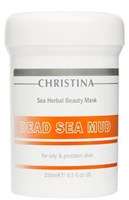 Christina Sea Herbal Beauty Dead Sea Mud Mask for oily & problem skin - Маска красоты на основе морских трав для жирной и проблемной кожи "Грязь Мертвого моря" 250мл