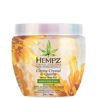 Hempz Citrine Crystal & Quartz Herbal Body Buff - Скраб для тела интенсивный с мерцающим эффектом "Желтый Кварц" 198гр